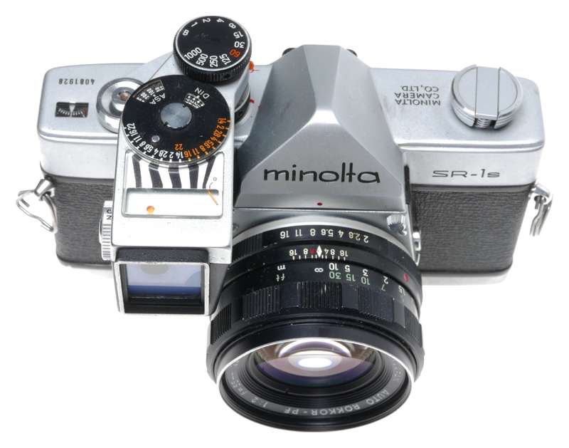 Minolta SR-1s Model V 35mm SLR Camera Auto Rokkor-PF 1:2 f=55mm