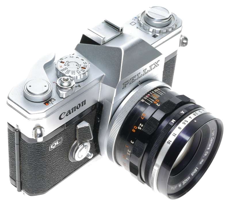Canon Pellix QL 35mm SLR Film Camera FL 50mm 1:1.4 Lens