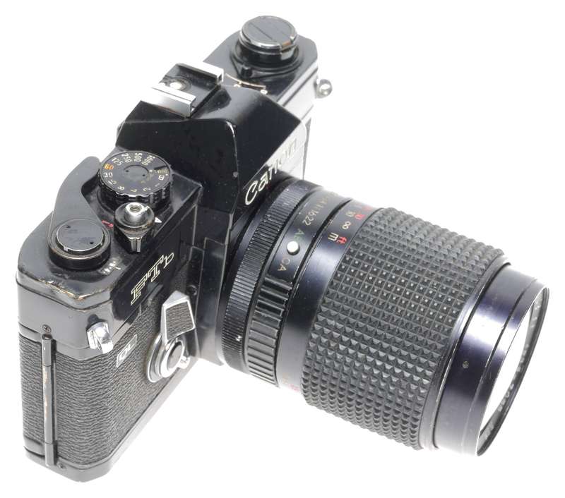 Canon FTb QL Black 35mm SLR Film Camera Coslinar Auto Zoom f=35-70mm