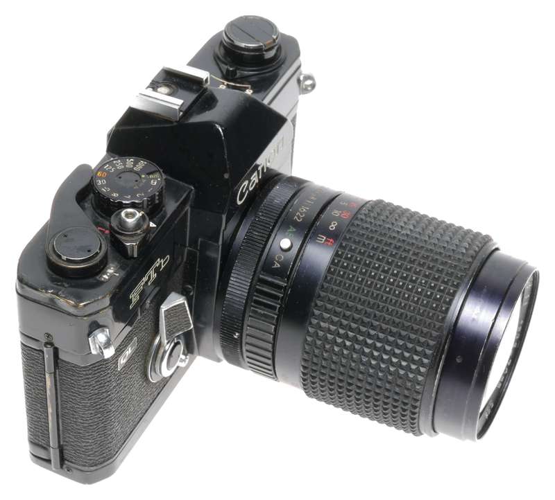 Canon FTb QL Black 35mm SLR Film Camera Coslinar Auto Zoom f=35-70mm