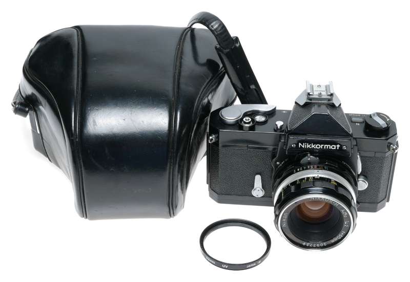 Nikkormat FTN Black 35mm SLR Film Camera Nikkor-H Auto 2/50mm