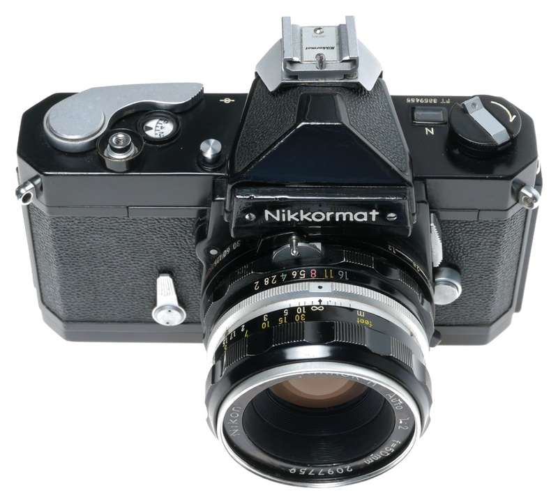Nikkormat FTN Black 35mm SLR Film Camera Nikkor-H Auto 2/50mm