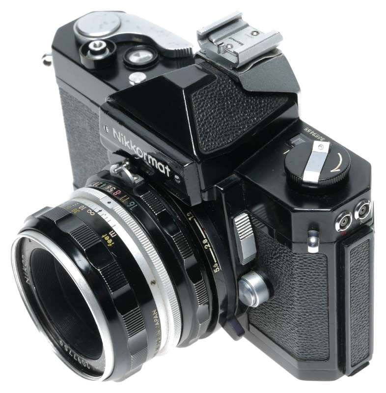 Nikkormat FTN Black 35mm SLR Film Camera Nikkor-H Auto 2/50mm