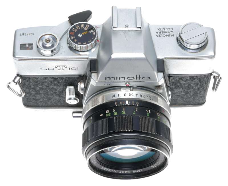 Minolta SRT 101 35mm SLR Film Camera Rokkor-PF 1:1.4 f=58mm