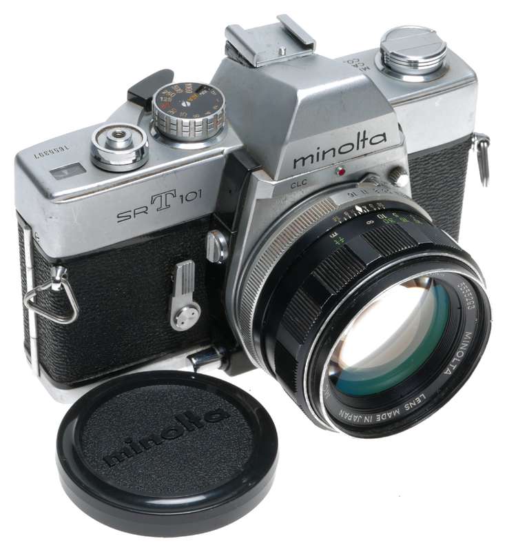 Minolta SRT 101 35mm SLR Film Camera Rokkor-PF 1:1.4 f=58mm