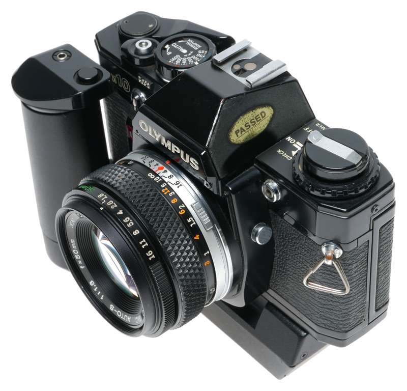 Olympus OM-10 Quartz SLR Camera MC Auto-S 1:1.8 f-50mm Motor Drive