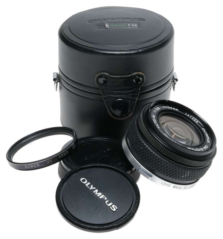 Olympus OM System H.Zuiko Auto-W 1:2.8 f=24mm Wide Angle Camera Lens