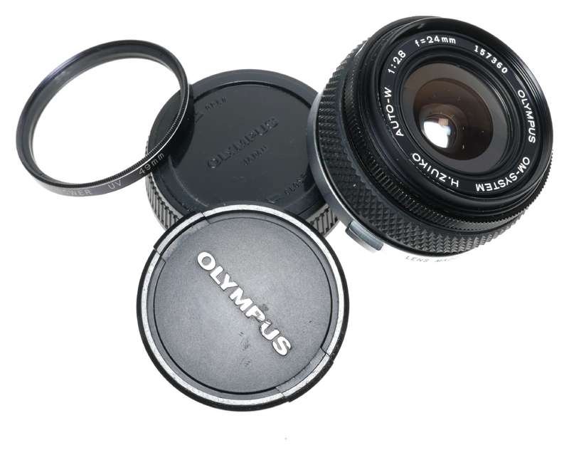 Olympus OM System H.Zuiko Auto-W 1:2.8 f=24mm Wide Angle Camera Lens