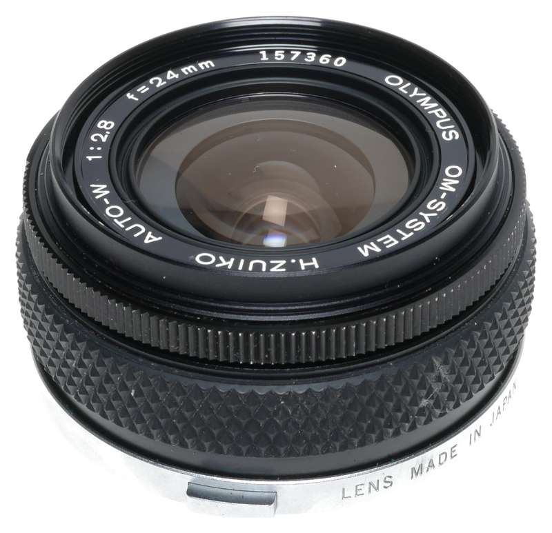 Olympus OM System H.Zuiko Auto-W 1:2.8 f=24mm Wide Angle Camera Lens