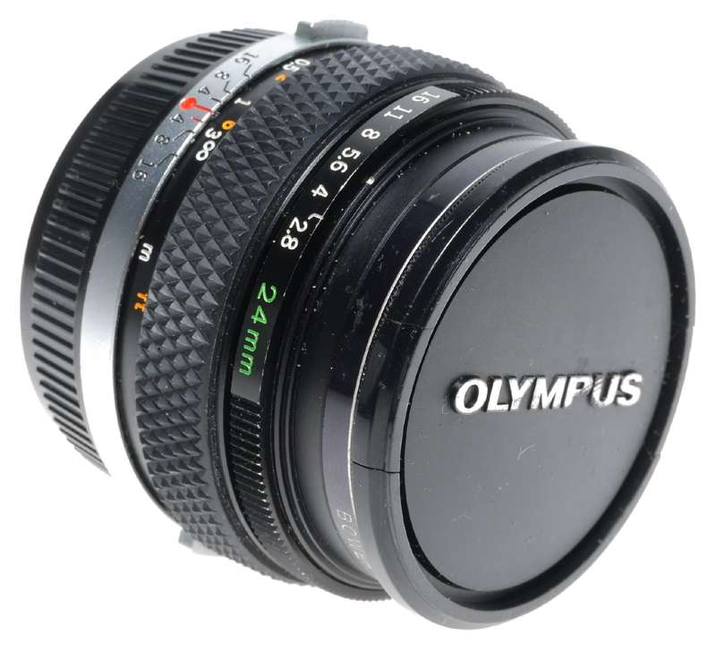 Olympus OM System H.Zuiko Auto-W 1:2.8 f=24mm Wide Angle Camera Lens