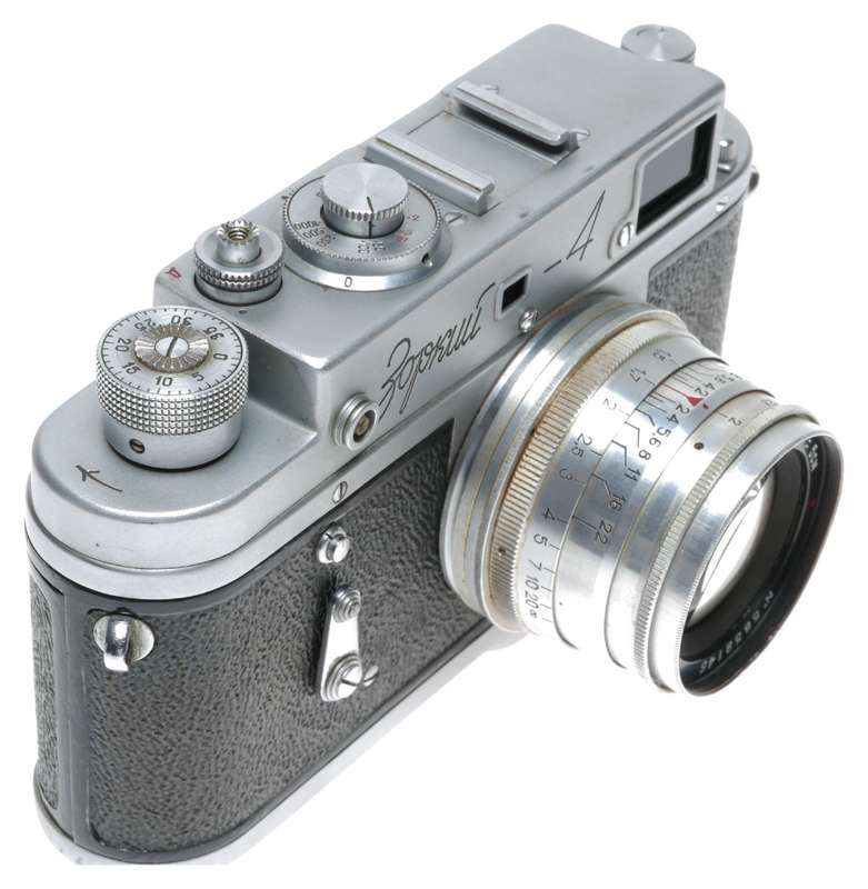 Zorki-4 Early Model 35mm Rangefinder Camera Jupiter-8 2/50 Lens USSR