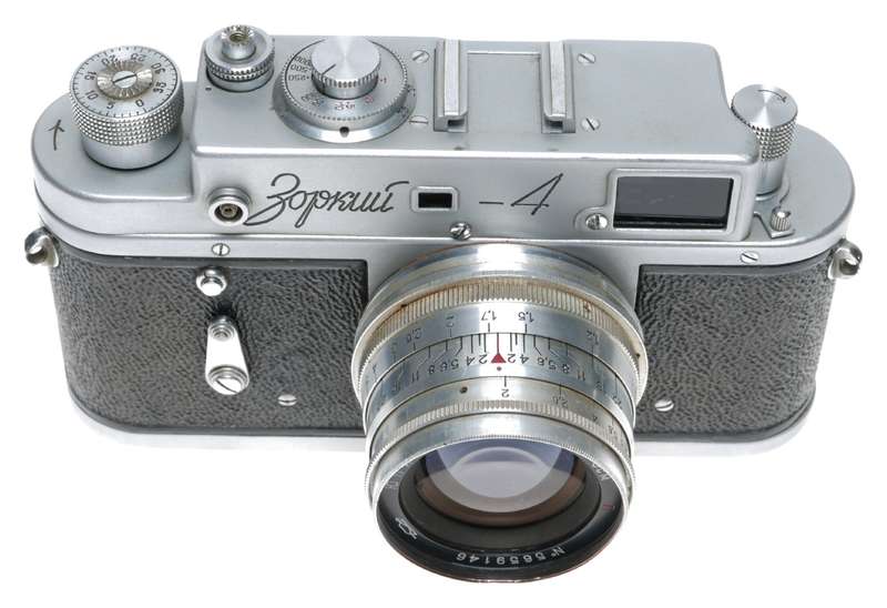 Zorki-4 Early Model 35mm Rangefinder Camera Jupiter-8 2/50 Lens USSR