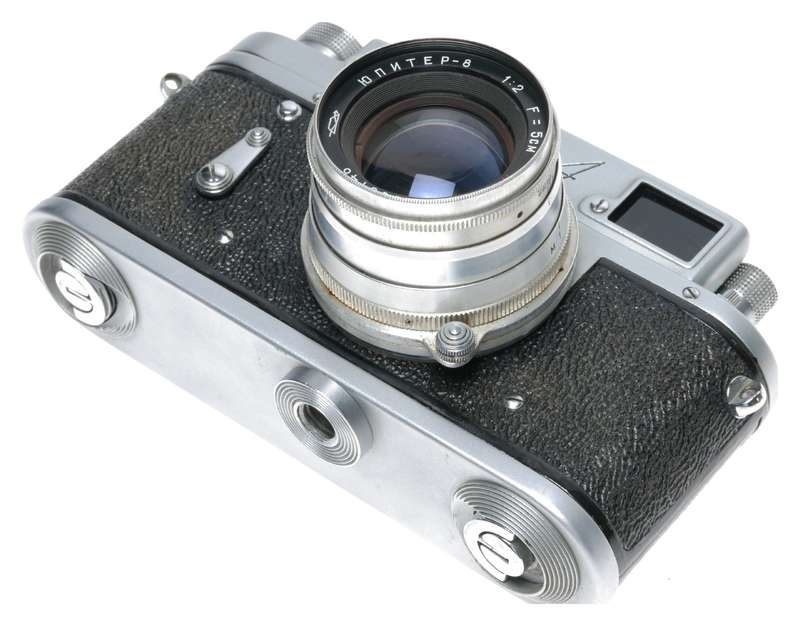 Zorki-4 Early Model 35mm Rangefinder Camera Jupiter-8 2/50 Lens USSR