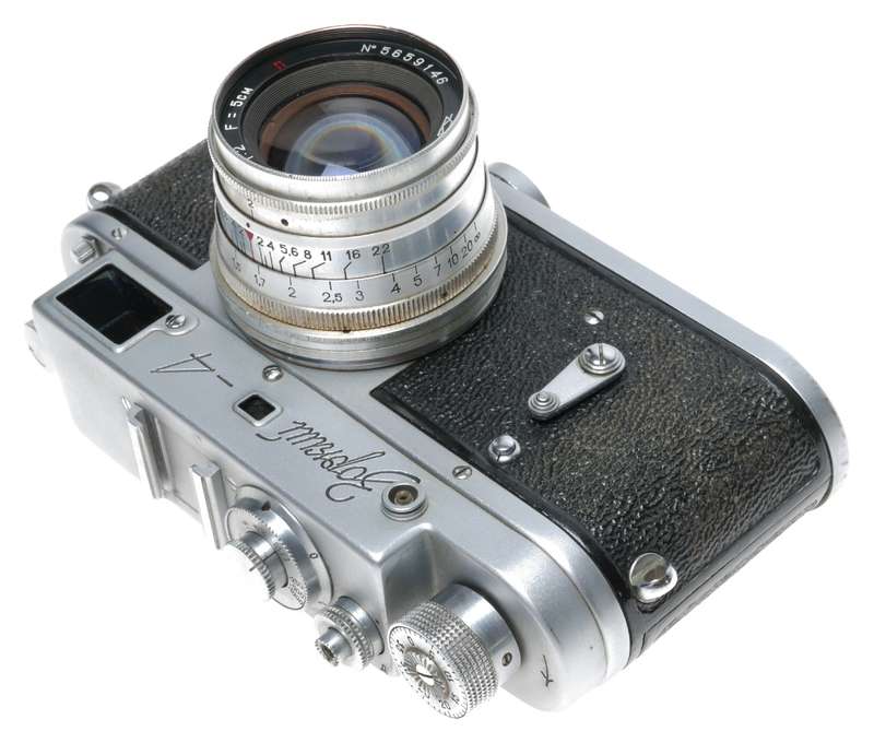 Zorki-4 Early Model 35mm Rangefinder Camera Jupiter-8 2/50 Lens USSR