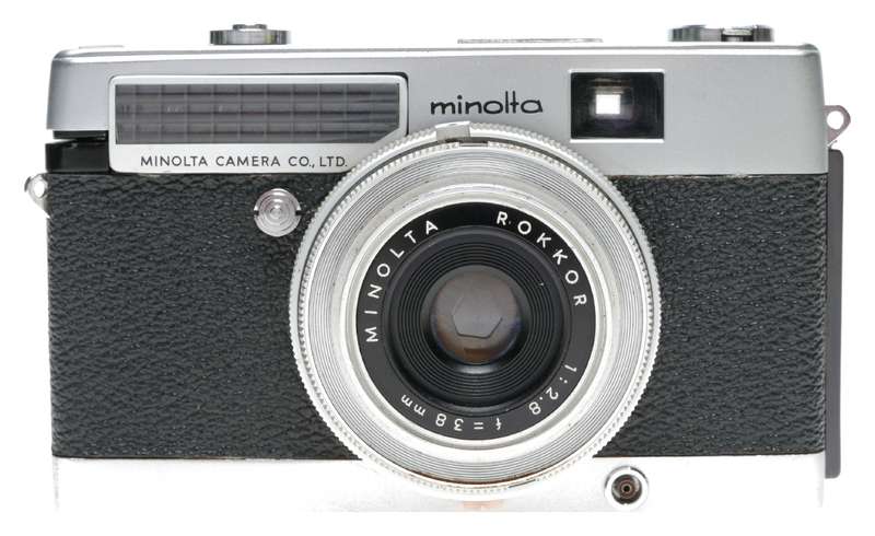 Minolta Minoltina-P 35mm Film Viewfinder Camera Rokkor 1:2.8 f=38mm