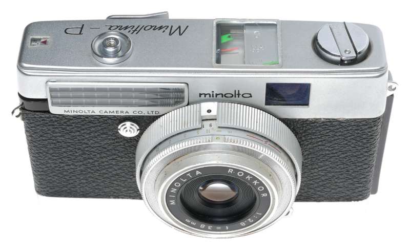 Minolta Minoltina-P 35mm Film Viewfinder Camera Rokkor 1:2.8 f=38mm