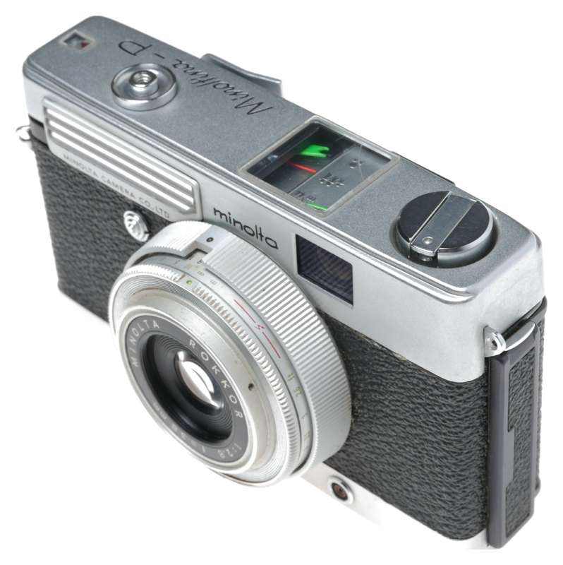 Minolta Minoltina-P 35mm Film Viewfinder Camera Rokkor 1:2.8 f=38mm