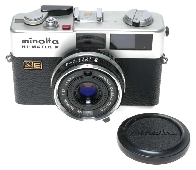 Minolta Hi-Matic F Rangefinder 35mm Film Camera Rokkor 1:2.7 f=38mm