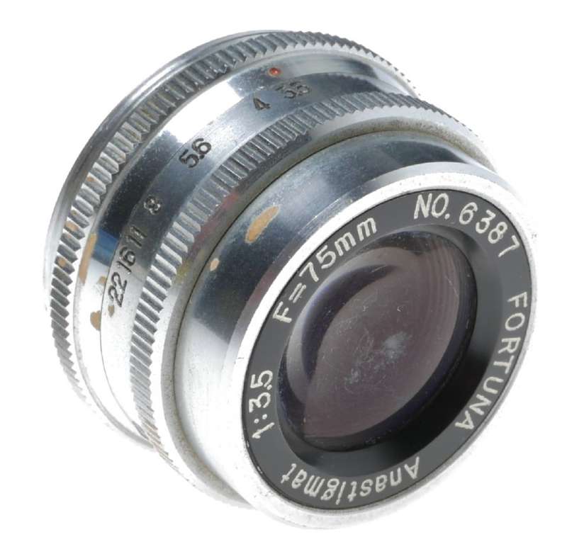 Fortuna Anastigmat 1:3.5 F=75mm M39 Enlarger Lens