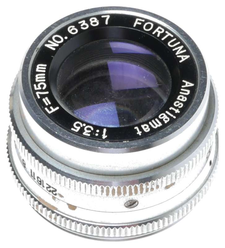 Fortuna Anastigmat 1:3.5 F=75mm M39 Enlarger Lens