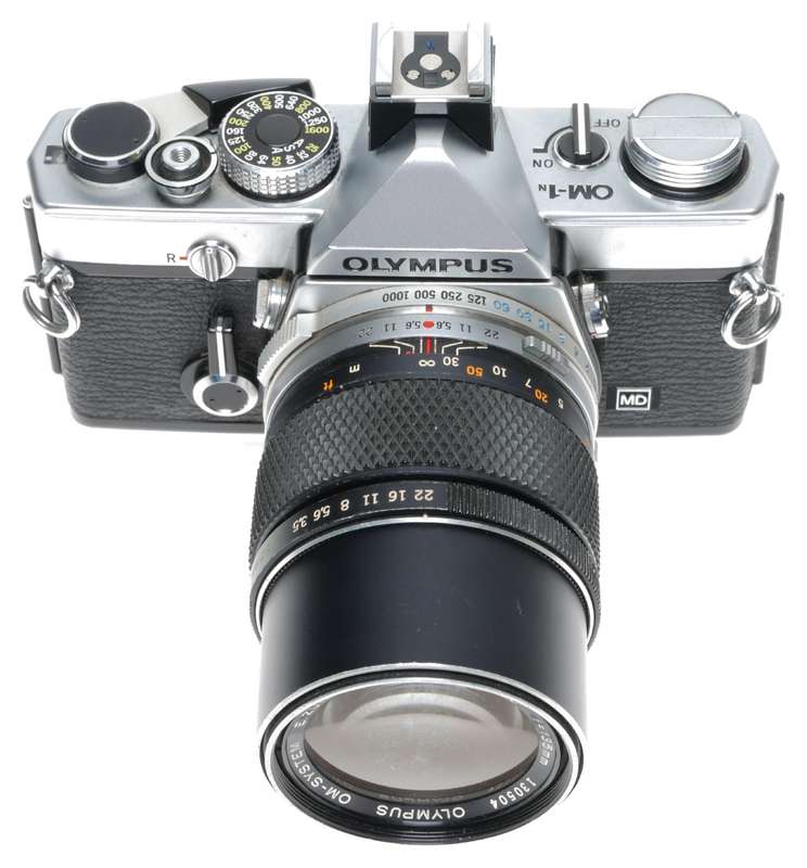Olympus OM-1N SLR Camera E.Zuiko Auto-T 3.5/135mm Telephoto Lens