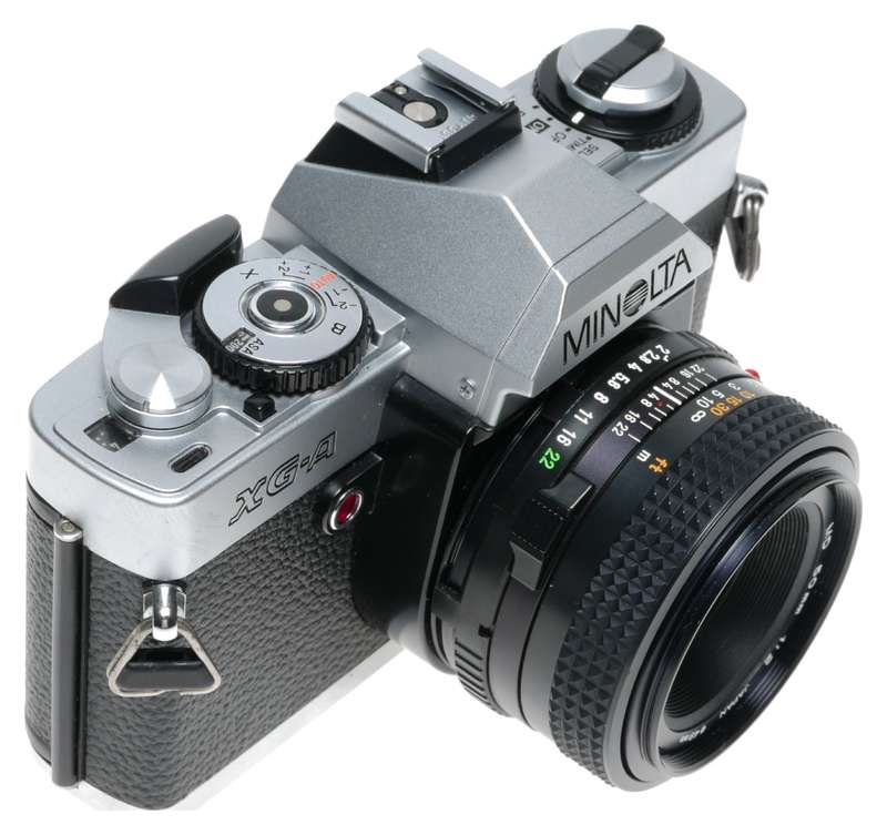 Minolta XG-A 35mm SLR Film Camera MD 1:2 50mm Lens