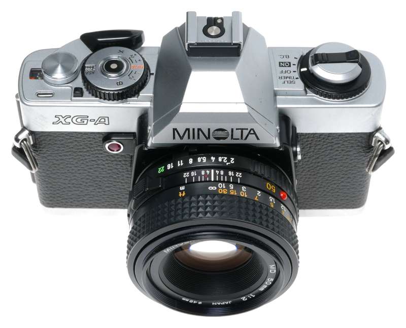 Minolta XG-A 35mm SLR Film Camera MD 1:2 50mm Lens