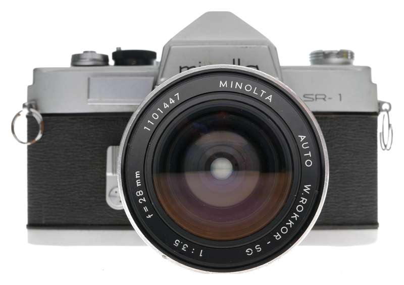 Minolta SR-1 35mm SLR Camera Auto W.Rokkor-SG 1:3.5 f=28mm Lens