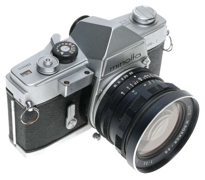 Minolta SR-1 35mm SLR Camera Auto W.Rokkor-SG 1:3.5 f=28mm Lens