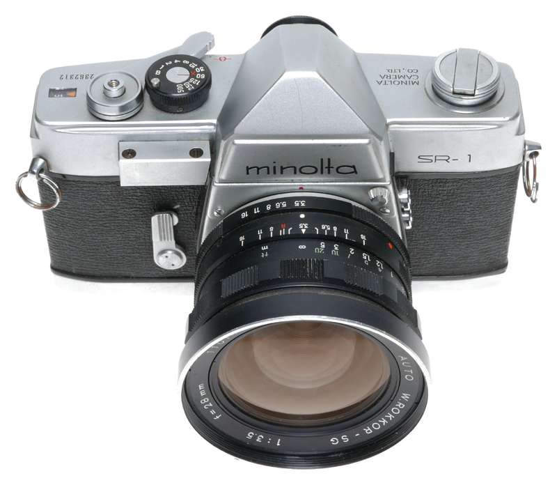 Minolta SR-1 35mm SLR Camera Auto W.Rokkor-SG 1:3.5 f=28mm Lens