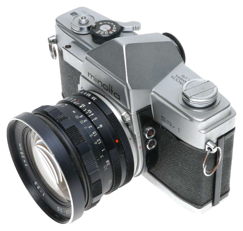 Minolta SR-1 35mm SLR Camera Auto W.Rokkor-SG 1:3.5 f=28mm Lens