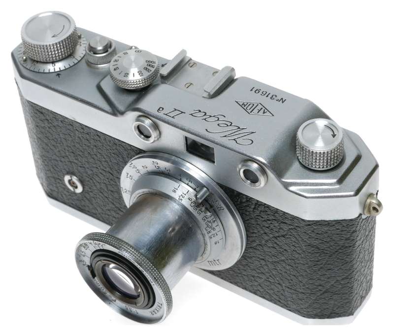 AFIOM Wega IIa Rangefinder Camera Trixar 3.5/50 Lens Italy Leica Copy
