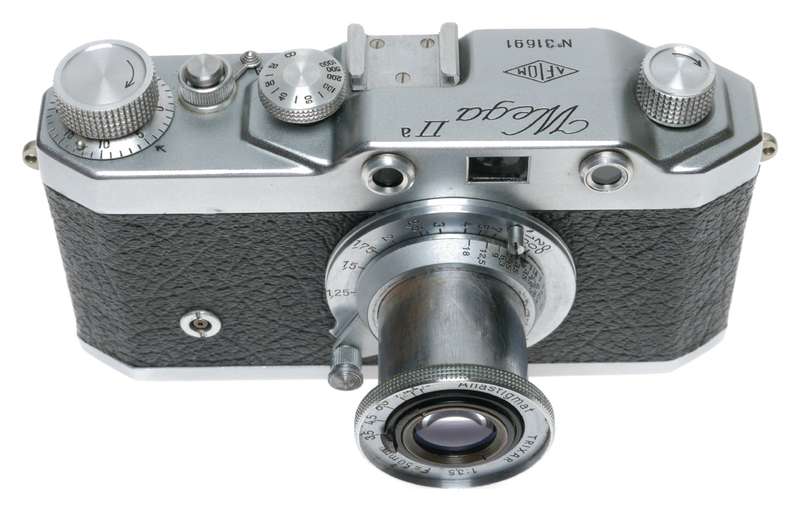 AFIOM Wega IIa Rangefinder Camera Trixar 3.5/50 Lens Italy Leica Copy