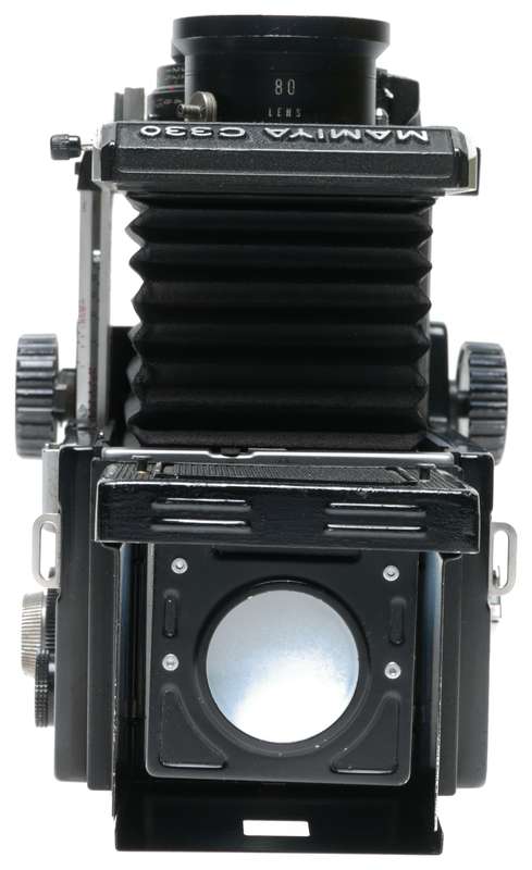 Mamiya C330 Professional-f TLR 120 Film Camera Blue Dot Sekor 2.8/80mm Lens