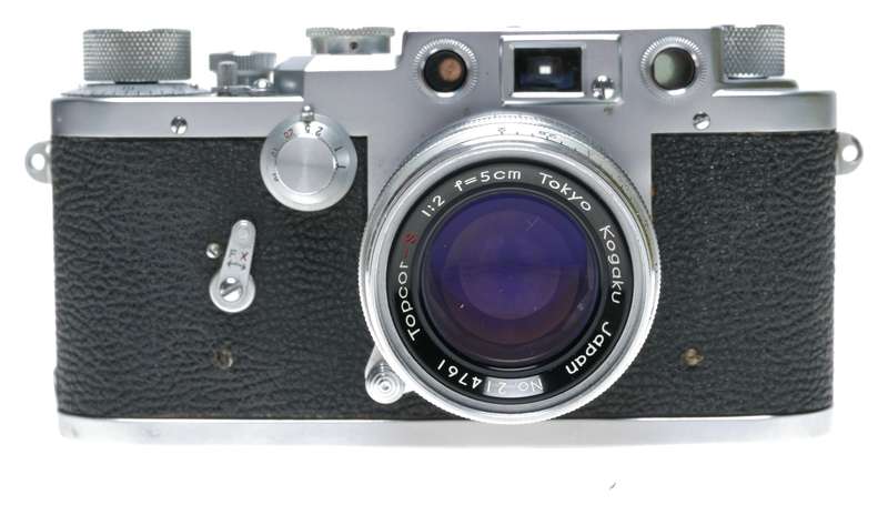 Leotax F Rangefinder Camera Topcor-S 1:2 f=5cm Lens M39 Leica Mount