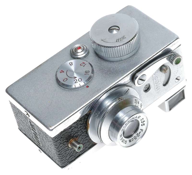 Steky Mod.IIIb Sub-Miniature 16mm Film Camera Riken Stekinar 1:3.5 f=2.5cm