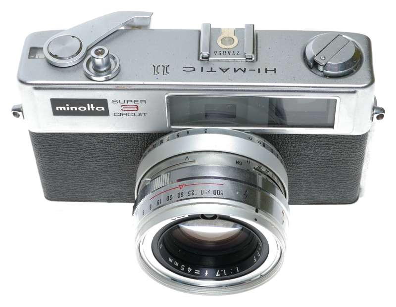 Minolta Hi-Matic 11 Super 3 Circuit Camera Rokkor-PF 1:1.7 f=45mm
