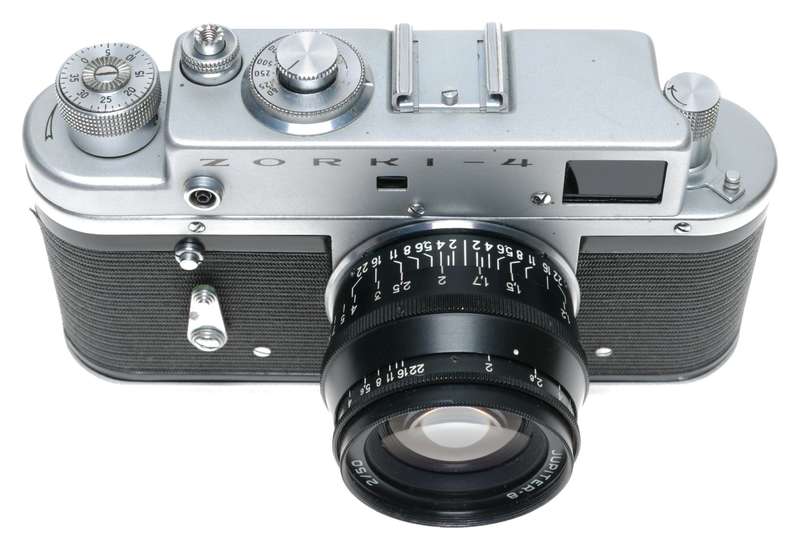 Zorki-4 Export Model Rangefinder Film Camera Black Jupiter-8 39LTM