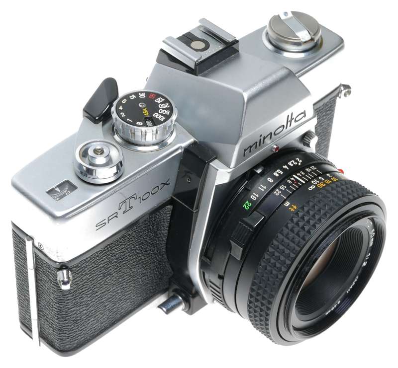 Minolta SRT 100X 35mm Film SLR Camera MD 1:2./50 Lens