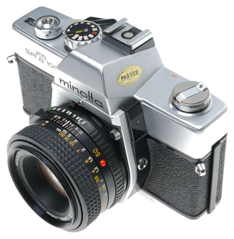 Minolta SRT 100X 35mm Film SLR Camera MD 1:2./50 Lens