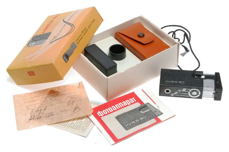 Kiev-30 Subminiature Vest Pocket Spy Camera USSR Industar-M 1:3.5/23mm