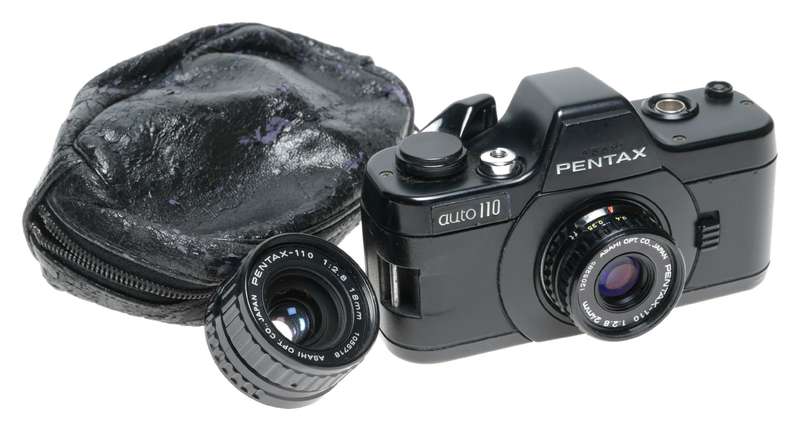 Asahi Pentax Auto-110 Subminiature Film Camera 2.8/24mm 18mm Lenses
