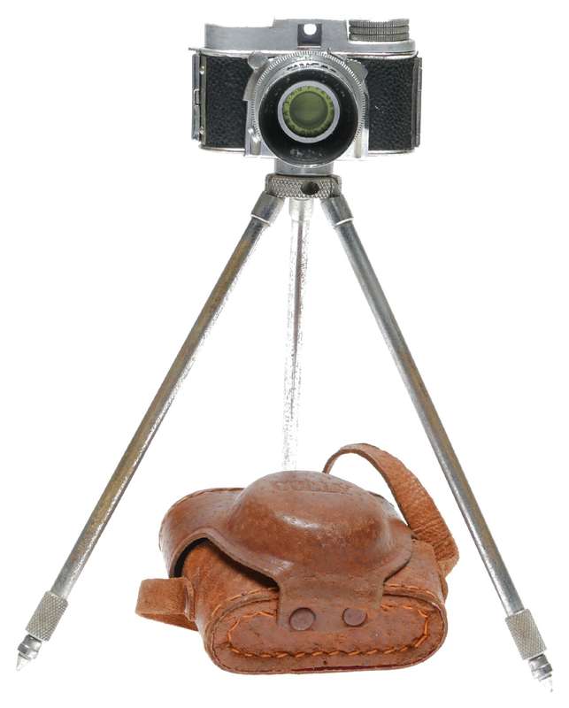 Mycro IIIa Subminiature Film Camera Ona 1:4.5 F=20mm Filter Shade Hood Tripod