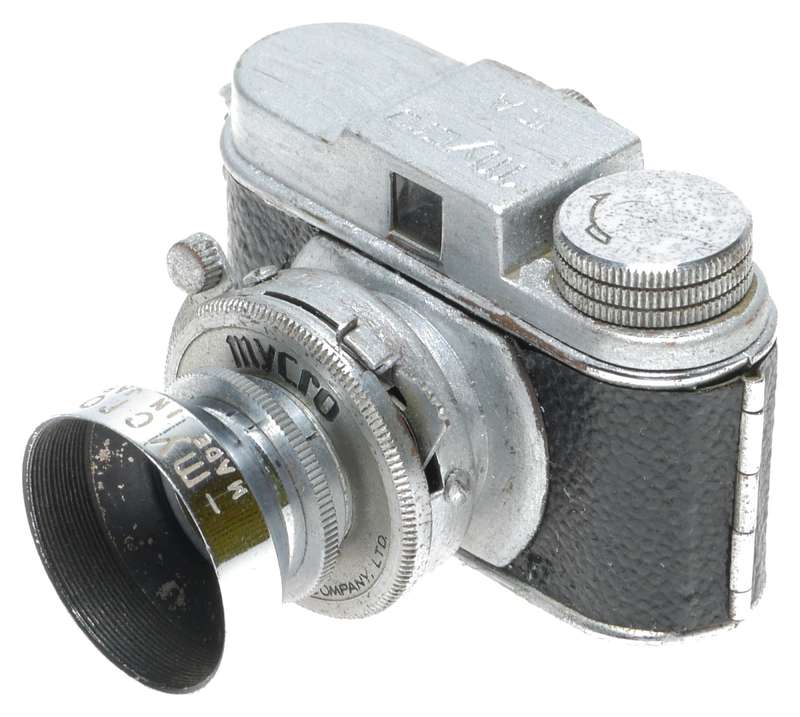 Mycro IIIa Subminiature Film Camera Ona 1:4.5 F=20mm Filter Shade Hood Tripod