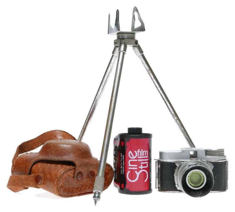 Mycro IIIa Subminiature Film Camera Ona 1:4.5 F=20mm Filter Shade Hood Tripod