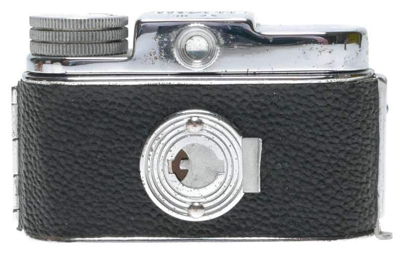 Mycro IIIa Subminiature Film Camera Chrome Black Ona 1:4.5 F=20mm