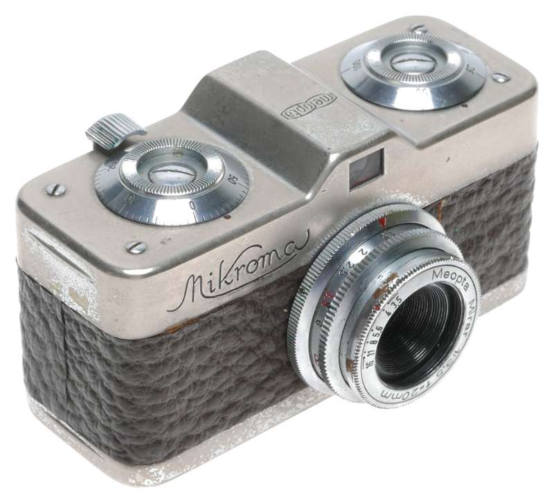Meopta Mikroma Subminiature Film Camera Mirar 3.5/20 Triplet Lens