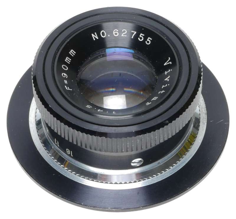 Vivitar 1:4.5 F=90mm Enlarger Lens 39mm Screw Mount on Lensboard