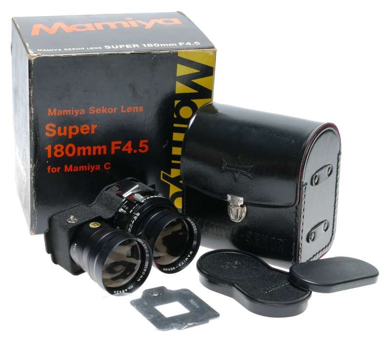Mamiya C Sekor Super 180mm F4.5 C220 C330 TLR Camera Lens in Box