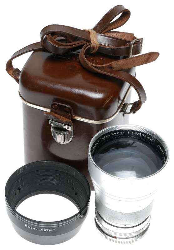 Schneider Retina-Tele-Xenar f:4.8/200mm Kodak R Mount Lens Hood Case